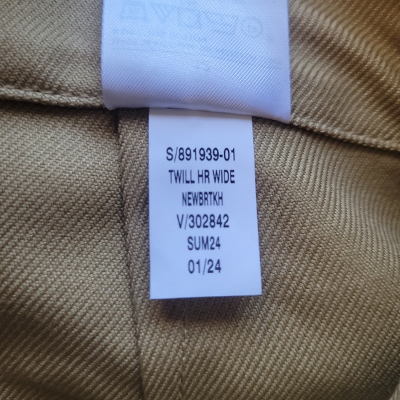 Banana Republic Wide Leg Trouser Pants Sz 12 Khaki Twill High Rise Quiet Luxury - Picture 12 of 12